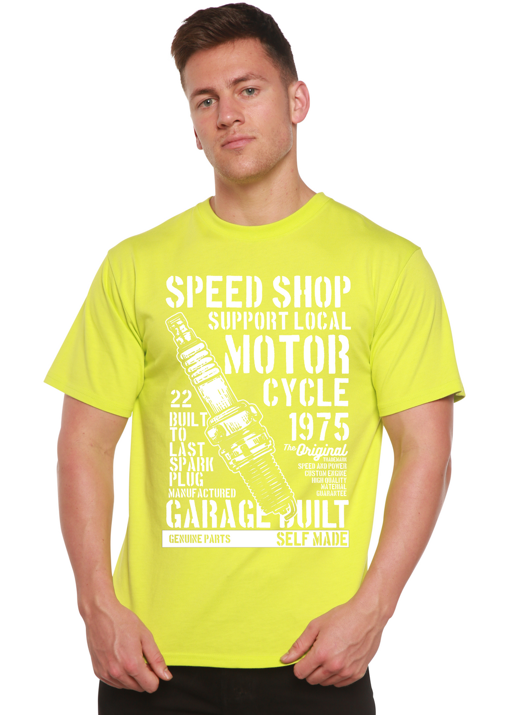 Spark Plug Spun Bamboo® Men's Bamboo Viscose/Organic Cotton Short Sleeve Graphic T-Shirt