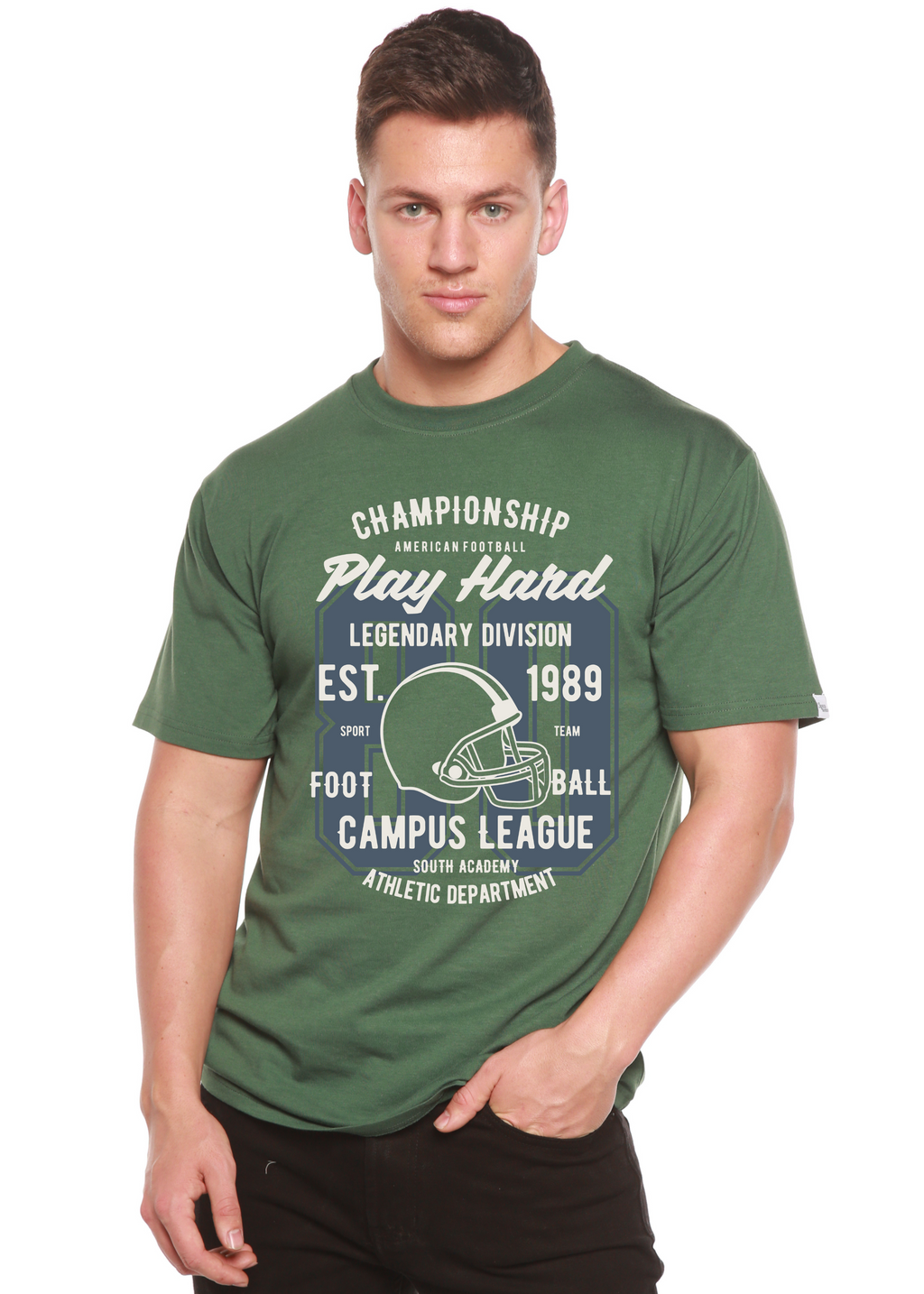 Play Hard Spun Bamboo® Men's Bamboo Viscose/Organic Cotton Short Sleeve Graphic T-Shirt