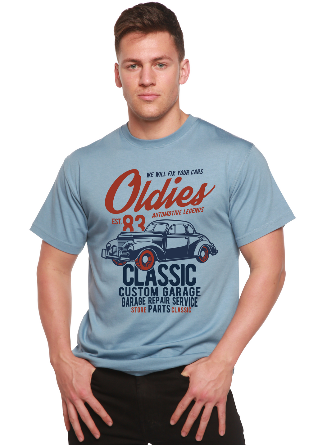 Oldies Spun Bamboo® Men's Bamboo Viscose/Organic Cotton Short Sleeve Graphic T-Shirt