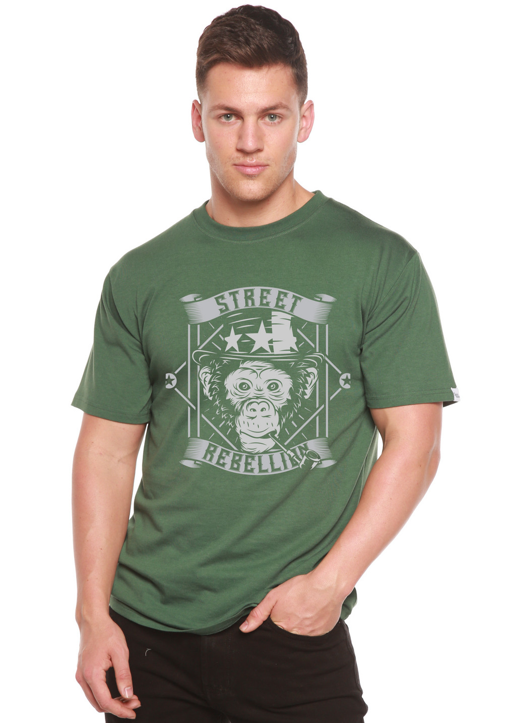 Street Men's Bamboo Viscose/Organic Cotton Short Sleeve Graphic T-Shirt