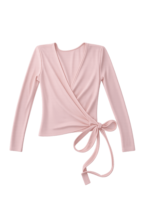 Ballerina wrap topRed's Casual  wearfindmenowthelabelTopThe ballerina wrap top is the perfect layering piece, made out of breathable bamboo jersey. Wear alone or layer with your favorite lightweight pieces. 
Fit Details ✿BALLERINA WRAP TOP IN POWDER PINK