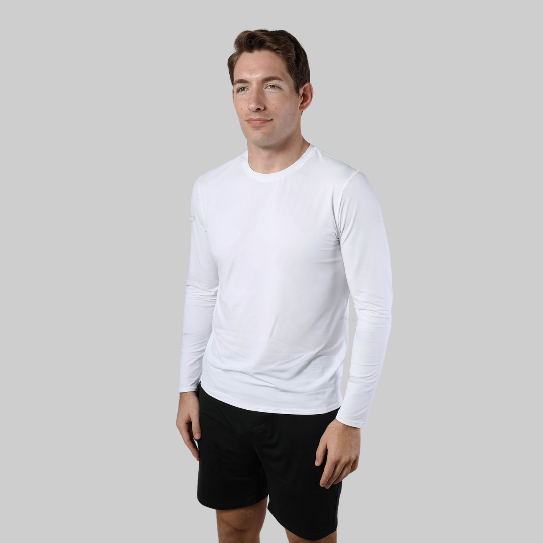 Huntington Long-Sleeve Mens Sun ShirtRed's Casual  wearJOJUMen's UV Sun Shirt Product Features
✅ UPF 50+ protection – blocks 99% UVA &amp; UVB rays✅ Ultra lightweight and breathable✅ Buttery-soft with durable stretch✅ Sweat-Huntington Long-Sleeve Mens Sun Shirt