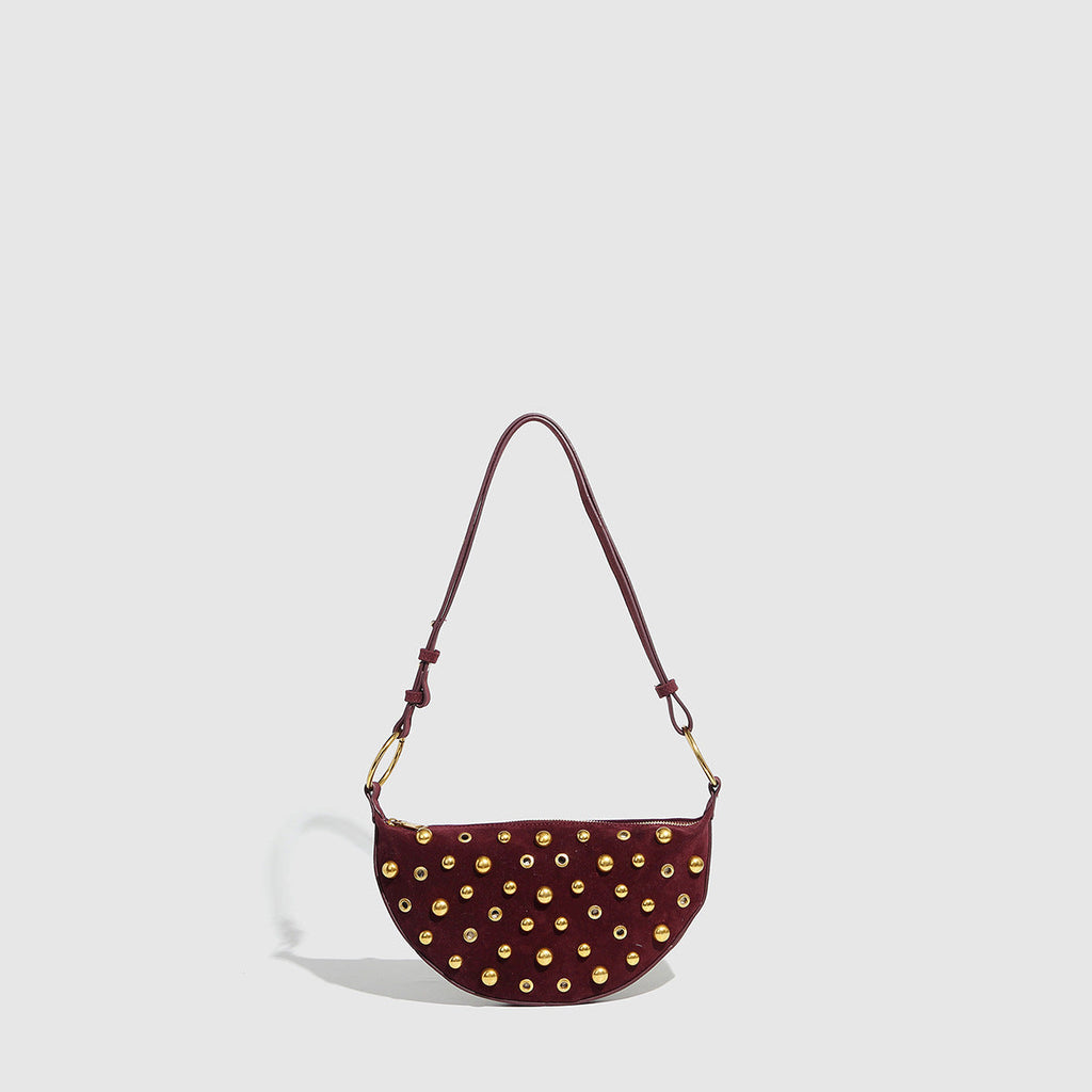 Motorcycle Retro Shoulder Bag Punk Rivet Rivet Crossbody Bag Women Bag