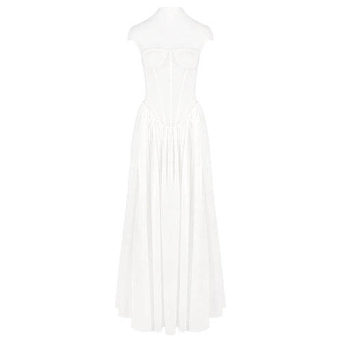 Arrival Women Clothing White Light Semi Transparent Chiffon Large Swing Dress Fairy Long