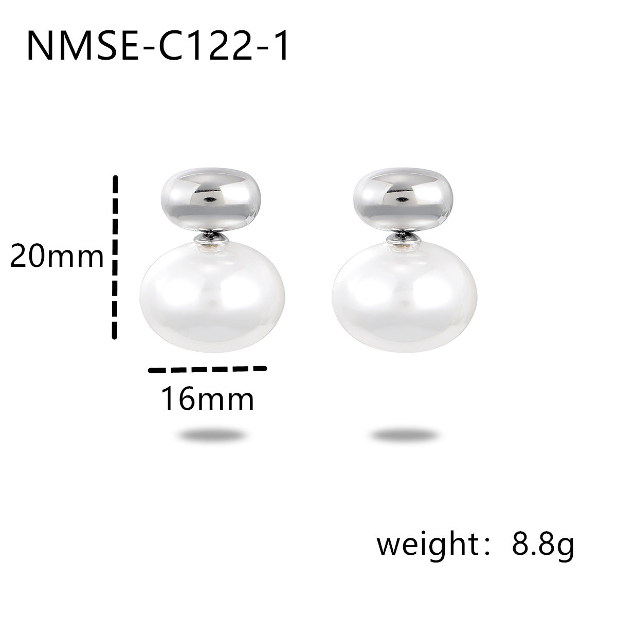 Pearl Stainless Steel Earrings Special Interest All Matching Titanium Steel Women Accessories