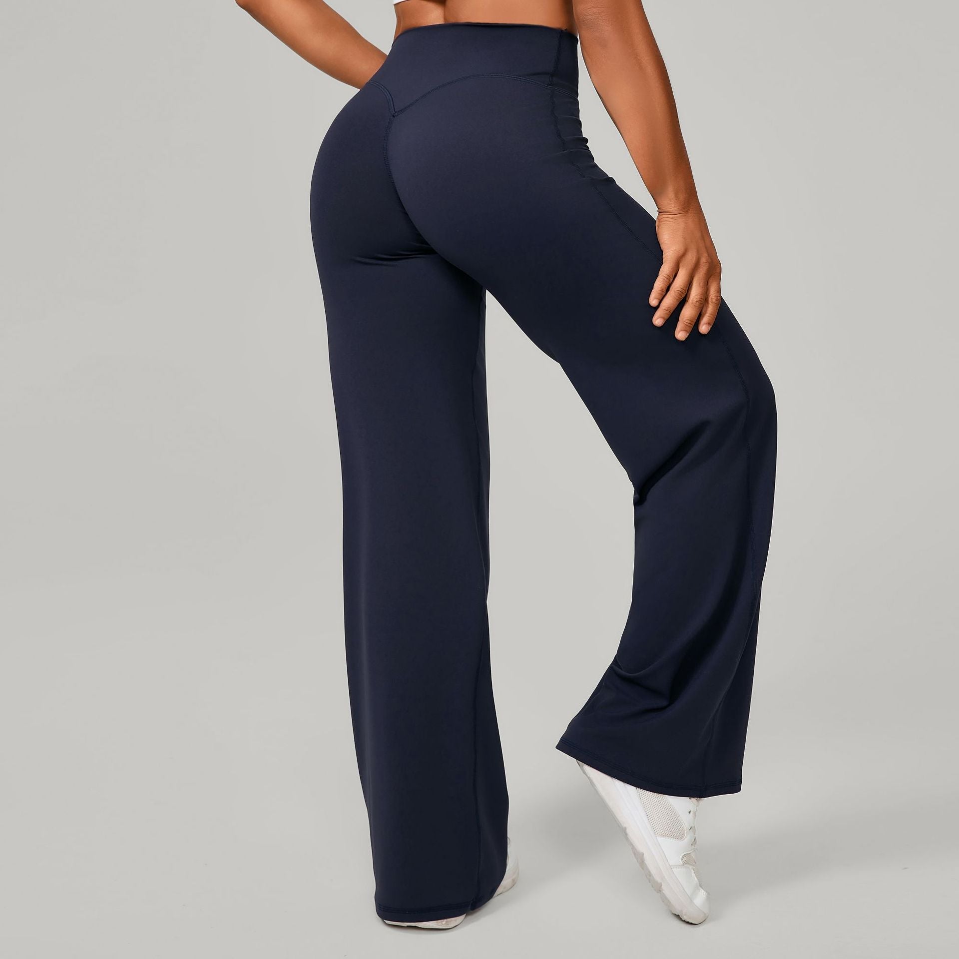 Autumn Sand Pilates Straight Yoga Pants All Match Loose Wide Leg Pants Running Sports Fitness Hip Showing Trousers