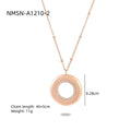 Lettering Private Exclusive Stainless Steel Necklace Vacuum Electroplated Rose Gold High Grade Titanium Steel Embellished