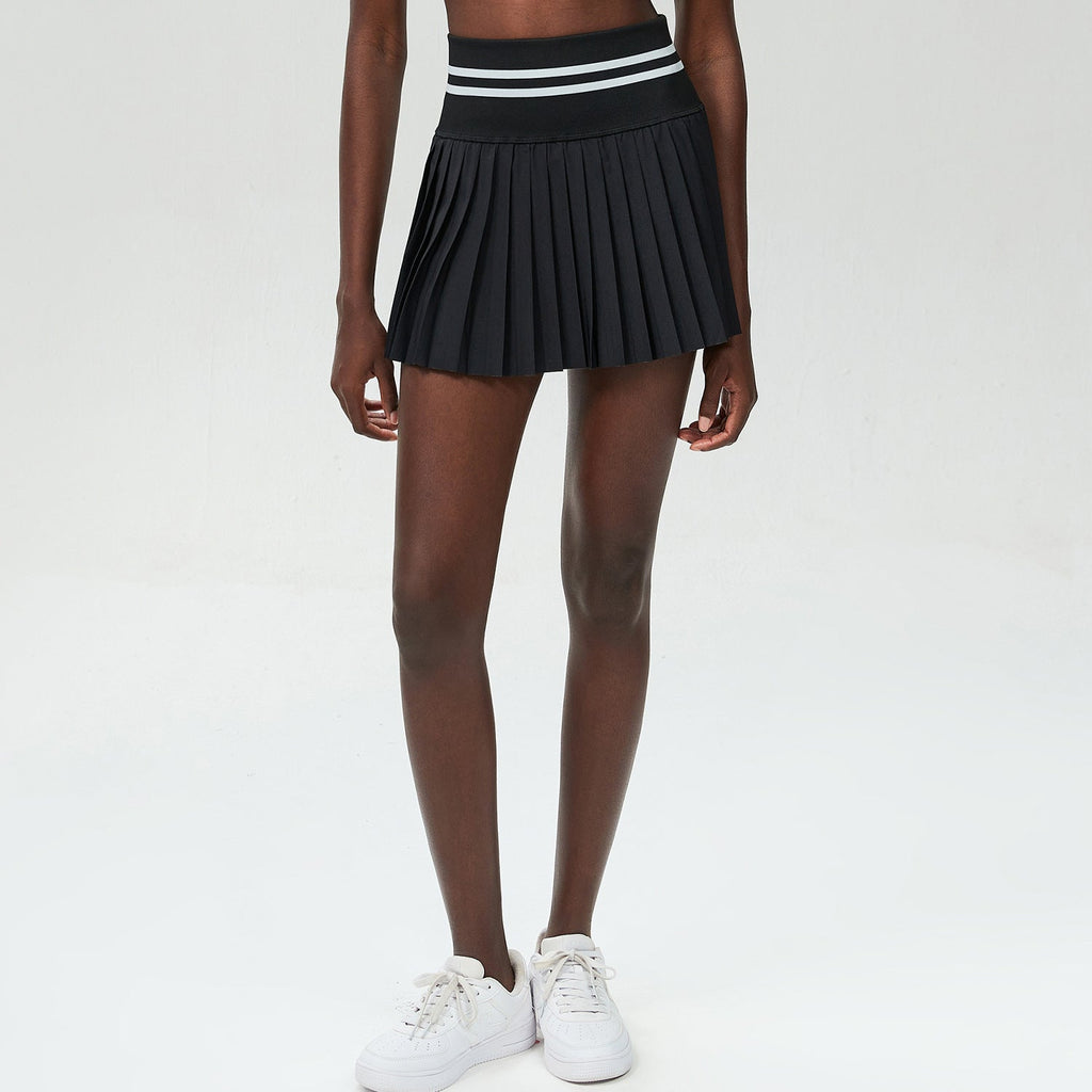 High Waist Thread Sports Fitness Short Skirt Women Anti Exposure Outdoor Quick Drying Running Badminton Tennis Skirt