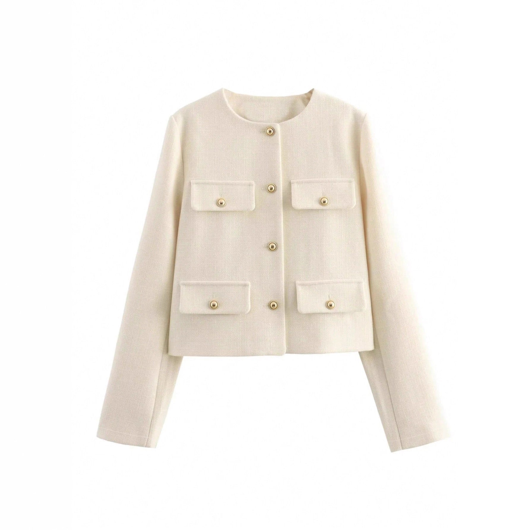 Round Neck Classic Autumn Short round Neck Woolen Coat