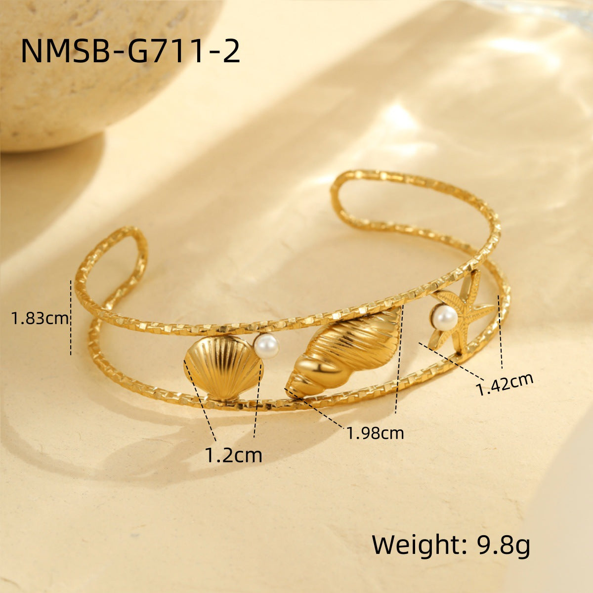Ocean Necklace Bracelet Earrings Ring Set Niche Collection Ornament Women