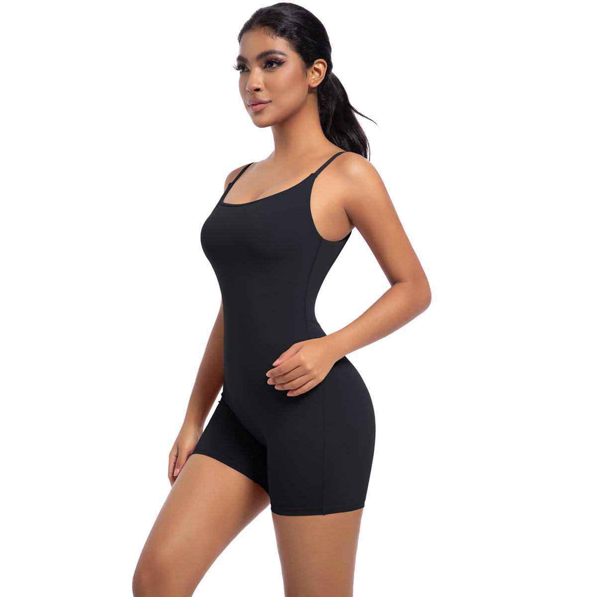 Spring Summer Nude Feel Yoga Straps One Piece Women High Intensity Dance Fitness Sports One Piece Tights