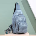 Chest Bag Wind Office Portable Retro Brown Crossbody Bag Simple Small Backpack Women Chest Bag