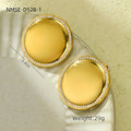 Stainless Steel Inlaid White Diamond Glossy Rectangular Titanium Steel No Fading Earrings