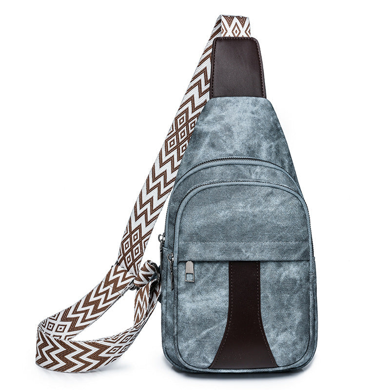 Chest Bag Women Casual Messenger Bag Women Retro Soft Leather Shoulder Bag Backpack