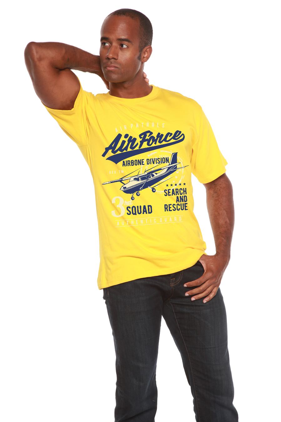 Air Force Men's Bamboo Viscose/Organic Cotton Short Sleeve Graphic T-Shirt