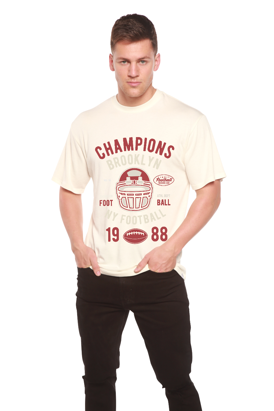Champions Brooklyn Men's Bamboo Viscose/Organic Cotton Short Sleeve Graphic T-Shirt