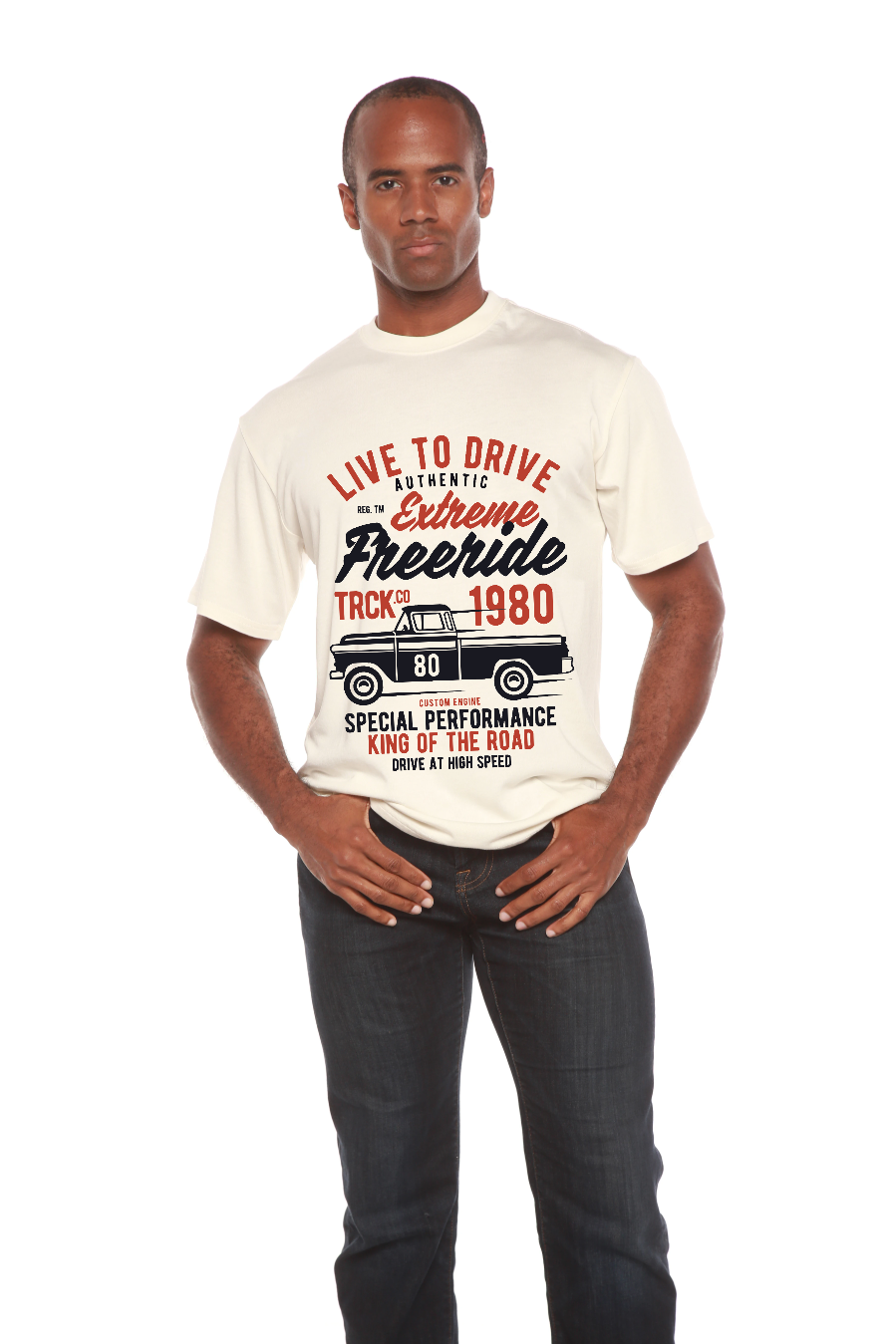 Extreme Freeride Men's Bamboo Viscose/Organic Cotton Short Sleeve Graphic T-Shirt