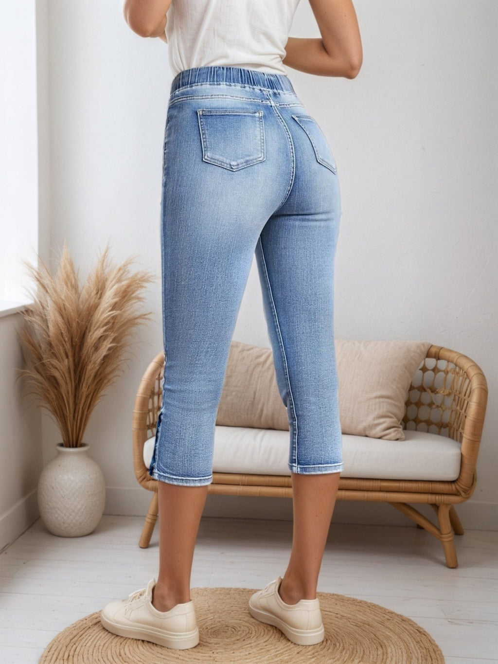 Women’s Drawstring Denim Shorts