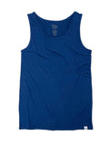 Men's Bamboo Viscose/Organic Cotton Tank Top True Navy Color + Boxer Style Underwear White Color