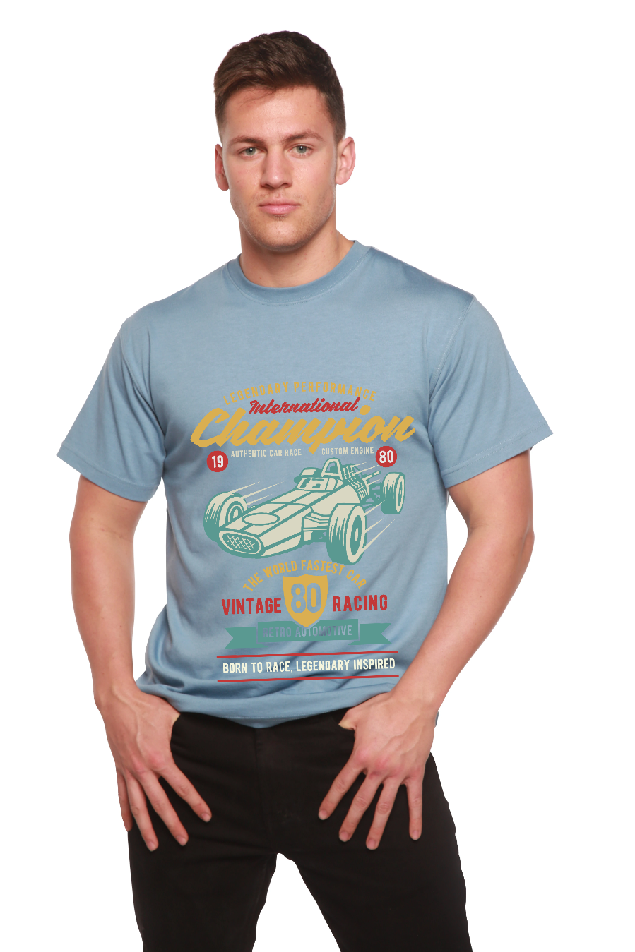 International Champion Men's Bamboo Viscose/Organic Cotton Short Sleeve Graphic T-Shirt