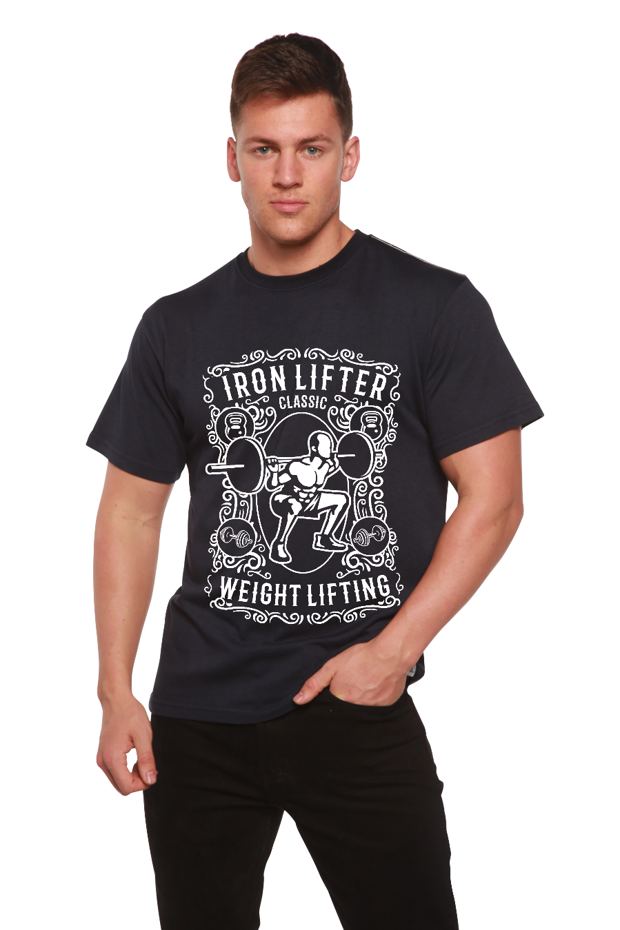 Iron Lifter Men's Bamboo Viscose/Organic Cotton Short Sleeve Graphic T-Shirt