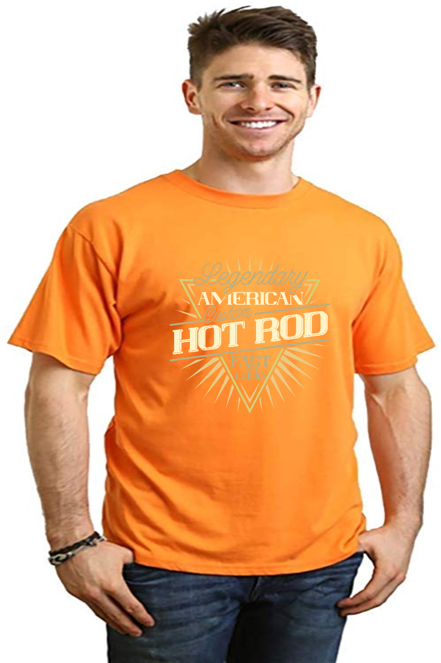 Legendary American Men's Bamboo Viscose/Organic Cotton Short Sleeve Graphic T-Shirt