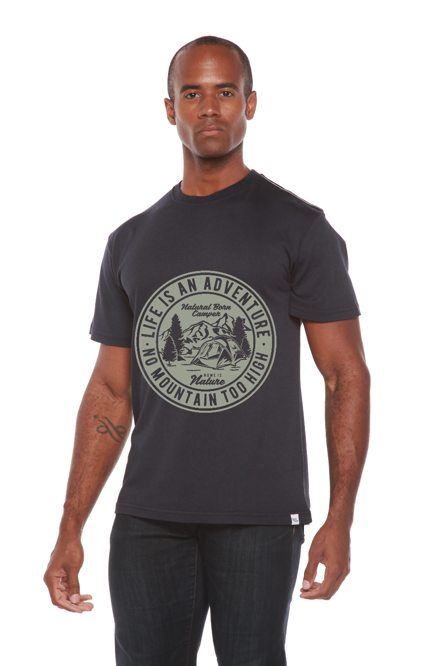 Life Is An Adventure Men's Bamboo Viscose/Organic Cotton Short Sleeve Graphic T-Shirt